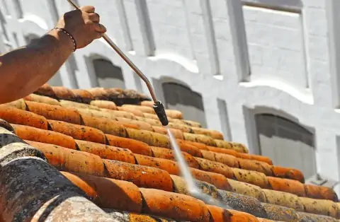 Démoussage de toiture à Ambès